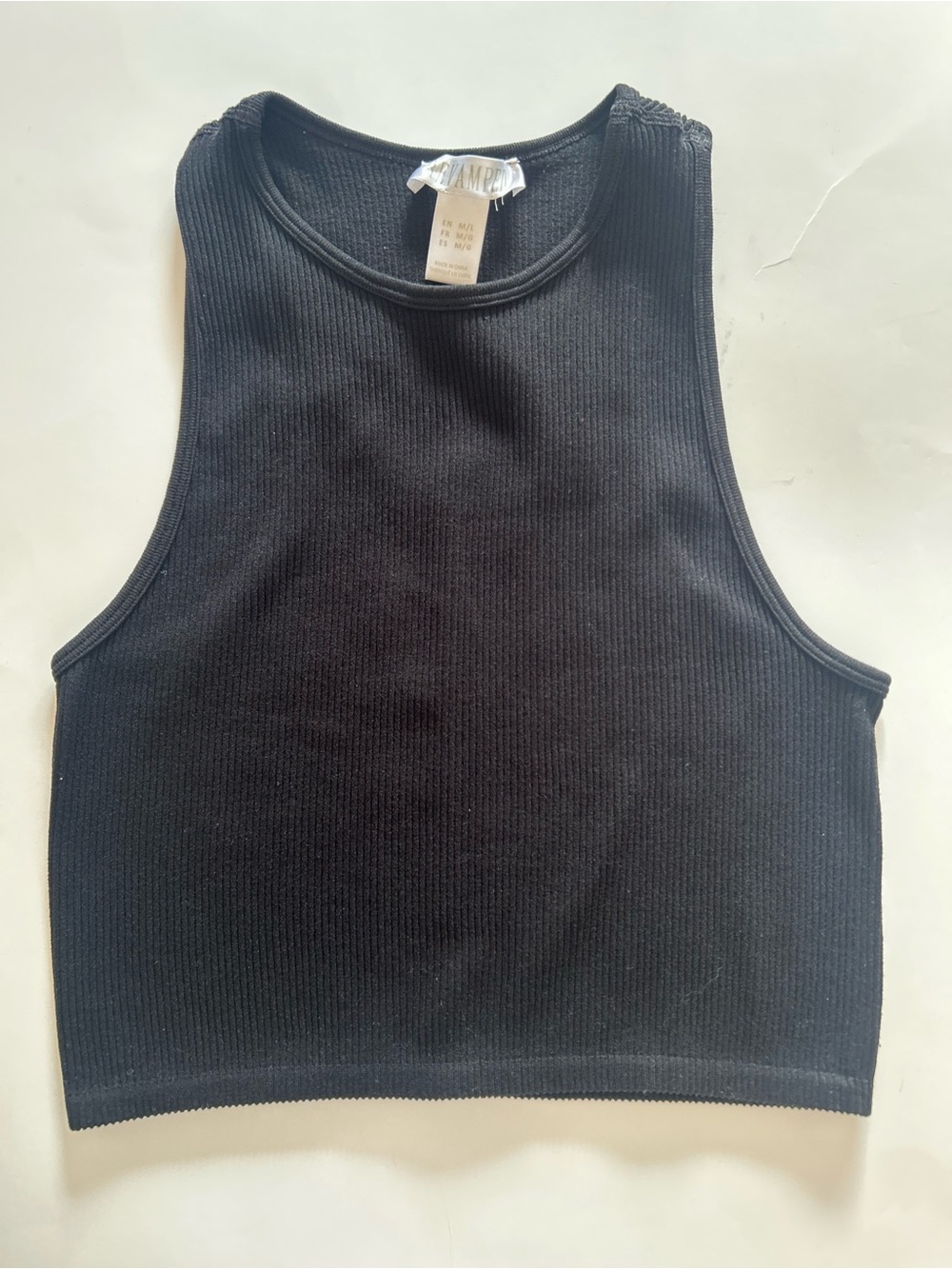 🔥4 for $25 Black Ribbed Crop Tank